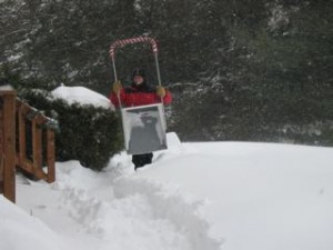 Eric with snow scoop