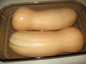 Butternut squash is pan