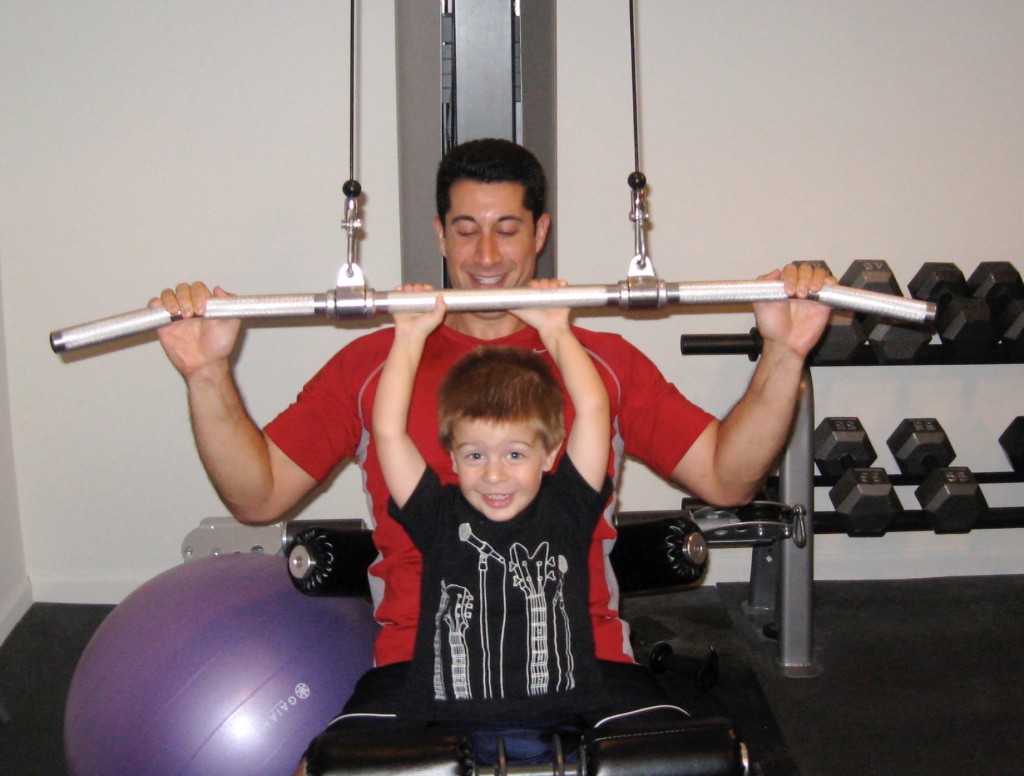 Eric and Kyle doing lat pulls